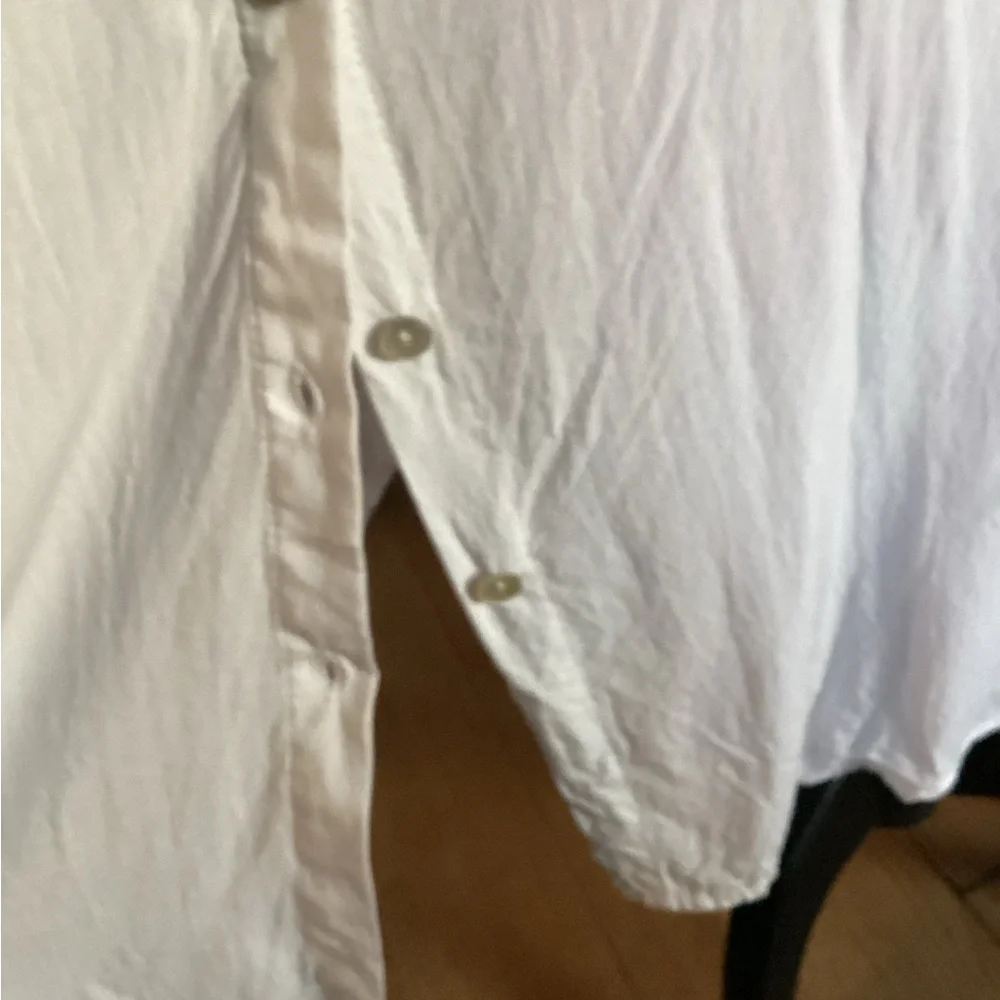 White Button-Down Long Shirt 3X - Picture 4 of 9